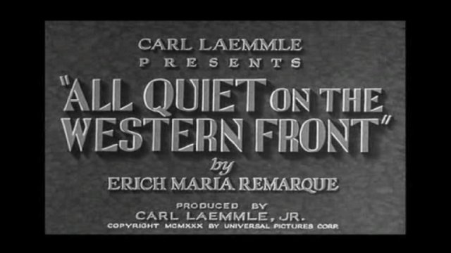 All Quiet on the Western Front Movie Poster