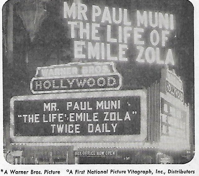 The Life of Emile Zola Movie Poster