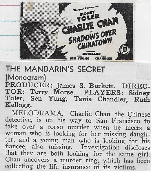 Shadows Over Chinatown Movie Poster