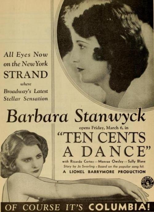 Ten Cents a Dance Movie Poster