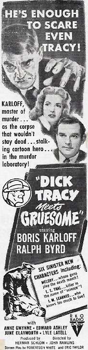 Dick Tracy Meets Gruesome Movie Poster