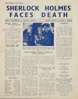 Sherlock Holmes Faces Death Movie Poster