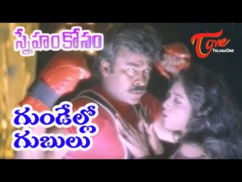 Sneham Kosam - Chiranjeevi - Meena - Gundello Gubulu - Telugu Video song